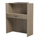 Γραφείο reception Zowel pakoworld με led sonoma-λευκή όψη μαρμάρου 90x40x110εκ