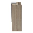 Γραφείο reception Zowel pakoworld με led sonoma-λευκή όψη μαρμάρου 90x40x110εκ