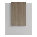 Γραφείο reception Zowel pakoworld με led λευκό - sonoma 90x40x110εκ