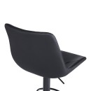 Σκαμπό μπαρ Libra pakoworld pu-μέταλλο σε μαύρη απόχρωση 49x55x115εκ | Συσκευασία 2 τμχ