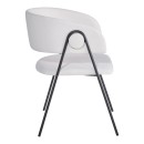 Πολυθρόνα Rachele I pakoworld μπεζ ύφασμα-πόδι μαύρο μέταλλο 52x65x79εκ | Συσκευασία 4 τμχ