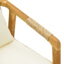 Πολυθρόνα Cuerda pakoworld σκελετός teak ξύλο με pe σχοινί σε φυσική απόχρωση 55x60x80εκ