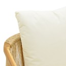 Πολυθρόνα Cuerda pakoworld σκελετός teak ξύλο με pe σχοινί σε φυσική απόχρωση 55x60x80εκ