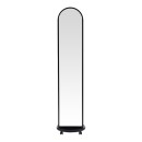 Καθρέπτης τροχήλατος Espero pakoworld mdf με ράφια σε μαύρη απόχρωση Φ34x170εκ