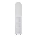 Καθρέπτης τροχήλατος Espero pakoworld mdf με ράφια σε λευκή απόχρωση Φ34x170εκ