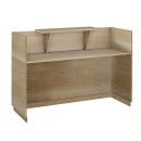 Γραφείο reception Lotus pakoworld σε χρώμα φυσικό 180x70x110εκ