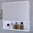 Ντουλάπι μπάνιου με καθρέπτη Zante pakoworld λευκό 70x17x70εκ