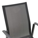 Πολυθρόνα κήπου Dashiell pakoworld αλουμίνιο μαύρο textilene μαύρο 57x71x93εκ