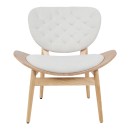 Πολυθρόνα Udalle pakoworld ξύλο σε φυσική απόχρωση με μπεζ ύφασμα 77x70x81εκ