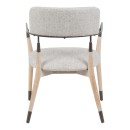 Πολυθρόνα Sentana pakoworld μέταλλο-ξύλο και ύφασμα σε μπεζ-καφέ απόχρωση 56.5x56x79εκ