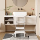 Παιδικός πύργος εκμάθησης Chiquel pakoworld τ. Montessori ξύλο σε λευκή απόχρωση 45.7x51x90εκ