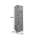 Ντουλάπι-στήλη Gabino pakoworld σε λευκή απόχρωση 40x39x158εκ