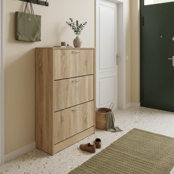 Παπουτσοθήκη Savaz pakoworld σε sonoma απόχρωση 60x24x114εκ