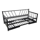 Κρεβάτι-Καναπές Remmie pakoworld μέταλλο μαύρο 90x190εκ