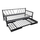 Κρεβάτι-Καναπές Remmie pakoworld μέταλλο μαύρο 90x190εκ