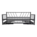 Κρεβάτι-Καναπές Remmie pakoworld μέταλλο μαύρο 90x190εκ