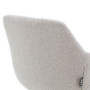 Πολυθρόνα Nasima pakoworld ύφασμα γκρι-φυσικό 57x58x84εκ | Συσκευασία 2 τμχ