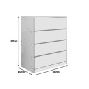 Συρταριέρα Kuanger pakoworld mdf σε φυσική απόχρωση 80x40x89εκ