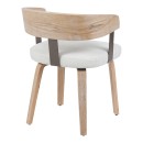 Πολυθρόνα Anesy pakoworld μέταλλο-ξύλο με ύφασμα σε μπεζ απόχρωση 53.5x51x72εκ