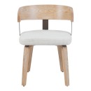 Πολυθρόνα Anesy pakoworld μέταλλο-ξύλο με ύφασμα σε μπεζ απόχρωση 53.5x51x72εκ