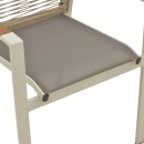 Πολυθρόνα Aegean pakoworld στοιβαζόμενη -teak- αλουμίνιο και μόκα textline με pe σχοινί μπεζ 56,5x58x91εκ