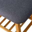 Παπουτσοθήκη-Σκαμπό Zerma pakoworld 4 ζευγών μπαμπού-ύφασμα σε φυσική-γκρι απόχρωση 100x30.5x44εκ