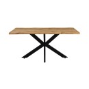 Tραπέζι Gilman pakoworld MDF sonoma-μαύρο 150x90x75εκ