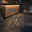 Καρέκλα Bistro pakoworld μεταλλική αναδιπλούμενη σε ανθρακί απόχρωση 42x46x82εκ | Συσκευασία 2 τμχ