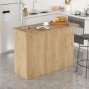 Τραπέζι-πάγκος κουζίνας Kogile pakoworld σε φυσική απόχρωση 120x60x88.2εκ