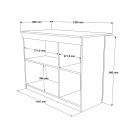 Τραπέζι-πάγκος κουζίνας Kogile pakoworld σε φυσική απόχρωση 120x60x88.2εκ