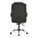 Καρέκλα γραφείου διευθυντή με υποπόδιο και μηχανισμό massage Volter pakoworld pu μαύρο 62x70x110εκ