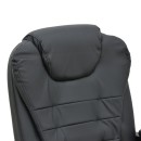 Καρέκλα γραφείου διευθυντή με υποπόδιο και μηχανισμό massage Volter pakoworld pu μαύρο 62x70x110εκ