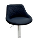 Σκαμπό μπαρ Boronez pakoworld πτυσσόμενο μαύρο pu-βάση χρωμίου 47x49x112εκ | Συσκευασία 2 τμχ