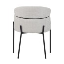 Πολυθρόνα Tolerse Inart μπεζ ύφασμα-πόδι μαύρο μέταλλο 58x57x80εκ | Συσκευασία 2 τμχ