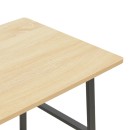 Γραφείο εργασίας Ferje pakoworld με ράφια mdf σε φυσική με μαύρη απόχρωση 100x48x75εκ