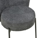 Καρέκλα Houlian pakoworld ανθρακί ύφασμα-πόδι μαύρο μέταλλο 44x66x89εκ | Συσκευασία 2 τμχ