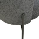 Καρέκλα Houlian pakoworld ανθρακί ύφασμα-πόδι μαύρο μέταλλο 44x66x89εκ | Συσκευασία 2 τμχ