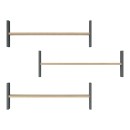 Ραφιέρα τοίχου Mento pakoworld oak με ανθρακί 75,6x14,5x23,6εκ