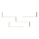 Ραφιέρα τοίχου Flear pakoworld λευκό με oak 179x14,5x76,2εκ