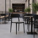 Καρέκλα Amvroan στοιβαζόμενη pakoworld με UV protection ανθρακί pp 51x49x79.5εκ