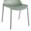 Καρέκλα Teragi στοιβαζόμενη pakoworld pp με UV protection πράσινο 58x43.5x82εκ