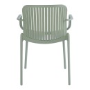 Πολυθρόνα Teragi στοιβαζόμενη pakoworld pp με UV protection πράσινο 59x57x82εκ