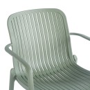 Πολυθρόνα Teragi στοιβαζόμενη pakoworld pp με UV protection πράσινο 59x57x82εκ