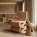 Πολυθρόνα Favorsy pakoworld rattan σε φυσική απόχρωση 52x65x90εκ