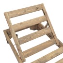 Ξαπλώστρα Fendy pakoworld ξύλο ελάτου σε καρυδί απόχρωση 71.5x200x24εκ