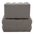 Πολυθρόνα-κρεβάτι Jelica pakoworld γκρι-μπεζ ύφασμα 88x110x86εκ