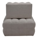 Πολυθρόνα-κρεβάτι Jelica pakoworld γκρι-μπεζ ύφασμα 88x110x86εκ