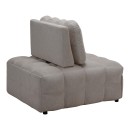 Πολυθρόνα-κρεβάτι Jelica pakoworld γκρι-μπεζ ύφασμα 88x110x86εκ