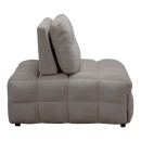 Πολυθρόνα-κρεβάτι Jelica pakoworld γκρι-μπεζ ύφασμα 88x110x86εκ