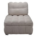 Πολυθρόνα-κρεβάτι Jelica pakoworld γκρι-μπεζ ύφασμα 88x110x86εκ